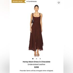 Chic Brown Maxi Dress for Women (UNDERATED LEATHER BRAND. )